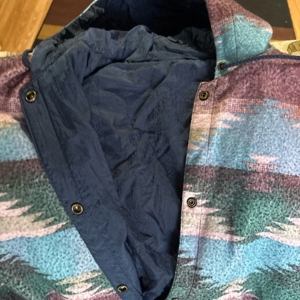 Western Patterned Jacket with Drawstring - Picture 4 of 4